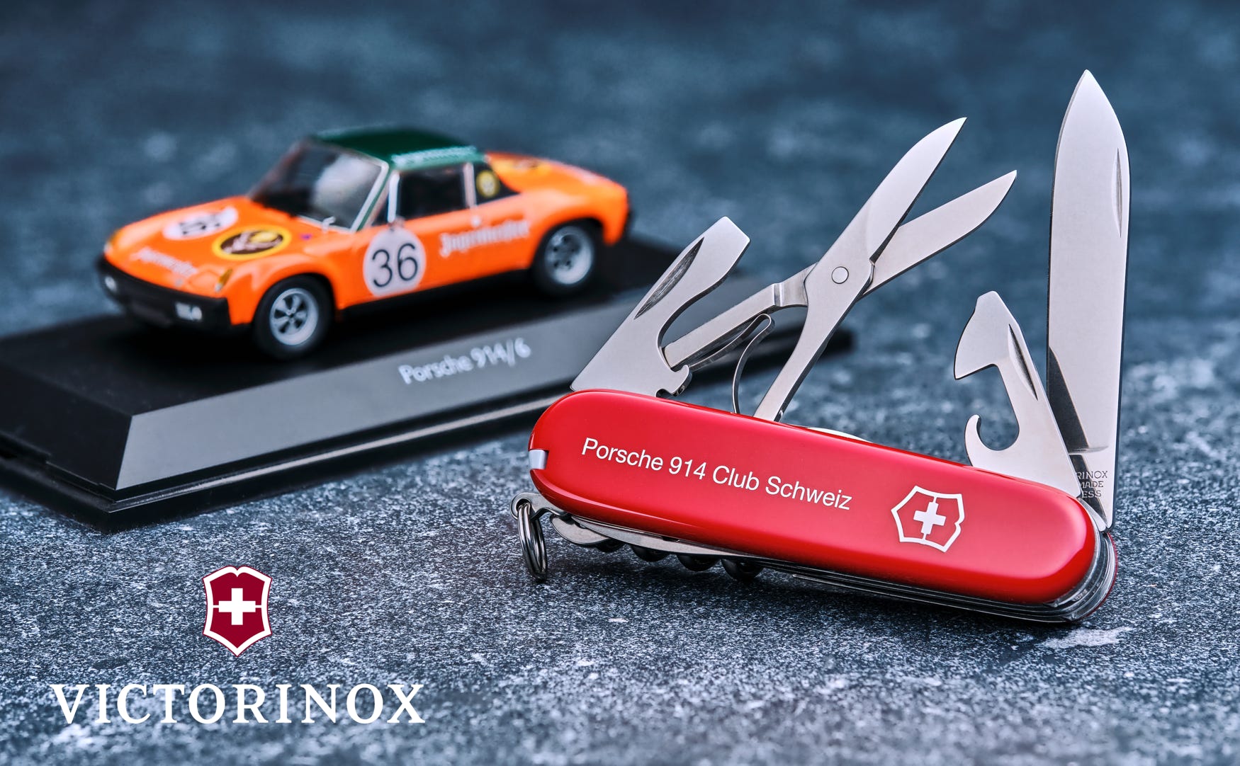 Victorinox mes met Porsche 914 opdruk